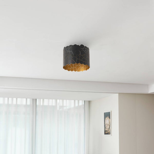 Lindby Deckenlampe Aralena (Modern) in Schwarz aus Metall (1 flammig, E27) - Deckenleuchte Lampe Wohnzimmerleuchte