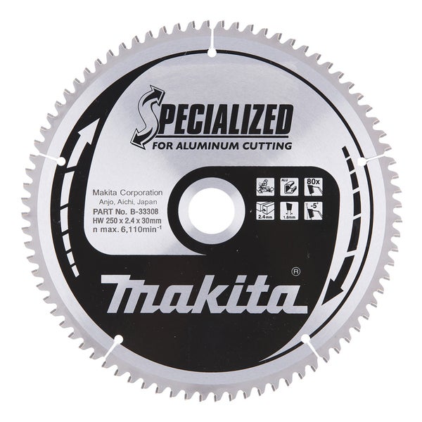Makita Sägeblatt für Aluminium, 250 x 2,4 x 30 mm