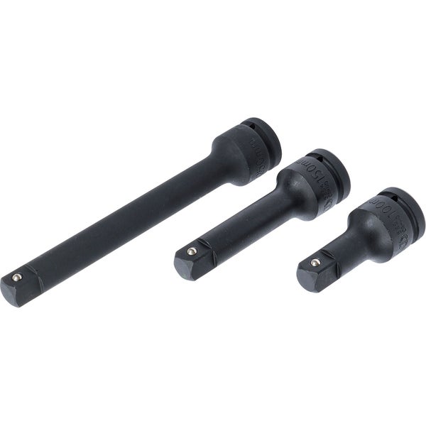 Drei Verlängerungen für Steckschlüssel, verschiedene Größen