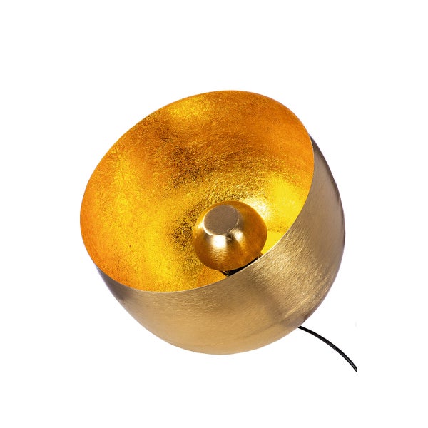 Bodenleuchte GILDE Lampe Höhe 34 cm goldfarben Metall