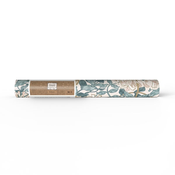 Eine Rolle Vliestapete von William Morris at Home mit floralem Muster.