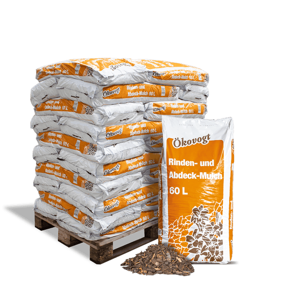Ökovogt Rinden- und Abdeckmulch Mix 60l x 30 Sack 1800l 30er Palette