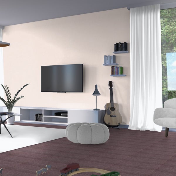 Auslegware Teppichboden altrosa mit Velours Oberfläche und Textilvlies Rücken Meterware in Malve 500 cm Breite (Meterware)