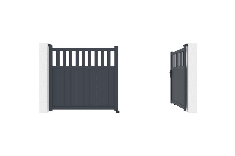 Gartentor aus Aluminium mit Latten