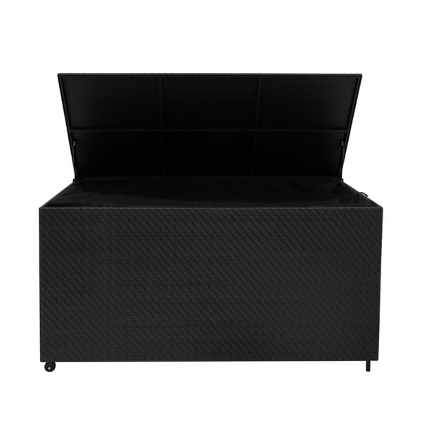 Serafina Rattan Kissenbox 700L - Schwarz