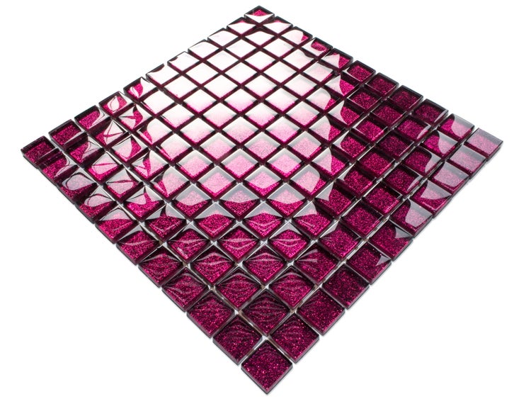 Glasmosaik auf Netz für Bad und Küche 30cm x 30cm  - Lilac Sand