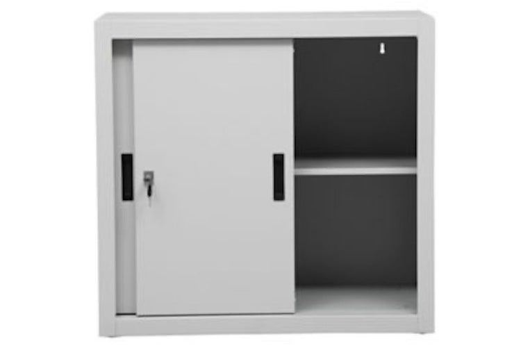 PROREGAL Schiebetürenschrank Ant 2 Ordernhöhen HxBxT 75 x 80 x 45 cm Grau