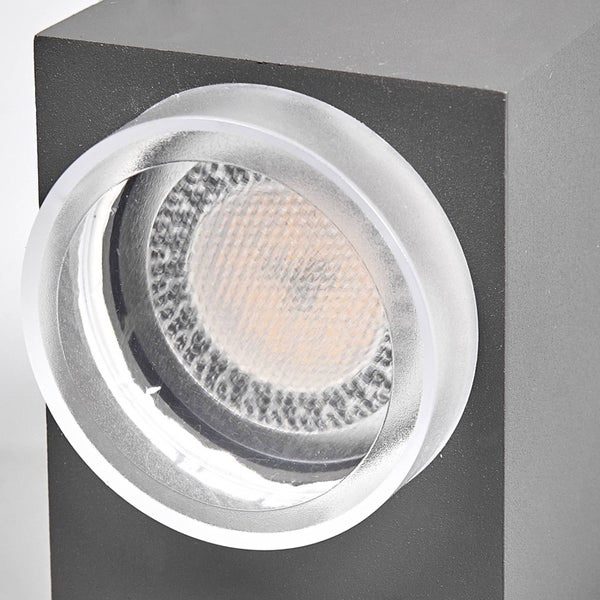 Lindby Wandleuchte außen Jovan (spritzwassergeschützt (Modern) in Alu aus Aluminium (1 flammig, GU10) - Außenwandleuchten Wandlampe Led Außenlampe Outdoor für Außenwand/Hauswand Haus