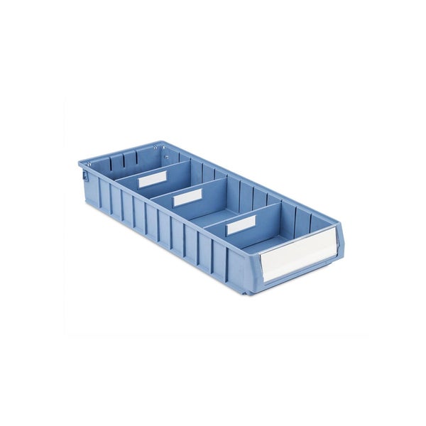 PROREGAL Regalkasten 600 BN Mit Etikett und Schutzhaube HxBxT 9 x 23,4 x 60 cm 9,4 Liter Sichtlagerkasten Sortimentskasten Sortimentsbox Kleinteilebox
