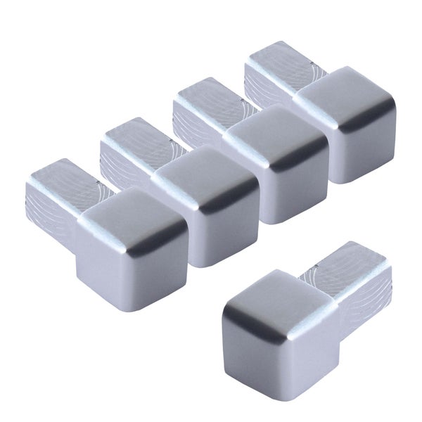 Eckverbinder aus Metall für quadratische Profile, 4er-Set.
