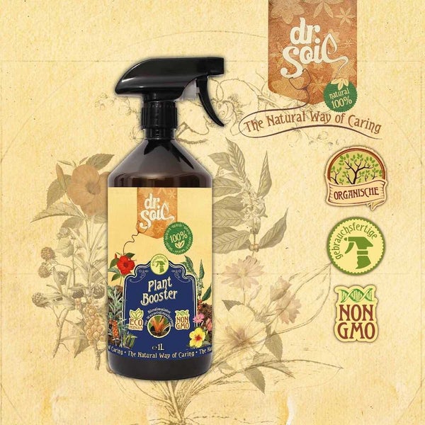 Dr.Soil PLANT BOOSTER, Natürliche Immunität - Pflanzenstärkungsmittel, gebrauchsfertige Lösung mit 1 Liter Sprühflasche