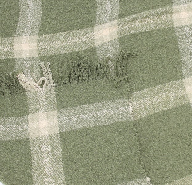 FRANK FLECHTWAREN | Kuscheldecke Karo-Grün, POLYESTER, 127 x 152 cm