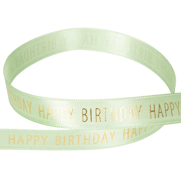 Dekoratives Geschenkband mit der Aufschrift Happy Birthday