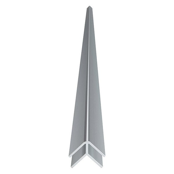 Aussen-Eckenprofil für Duschrückwände 3mm, Silver Matt