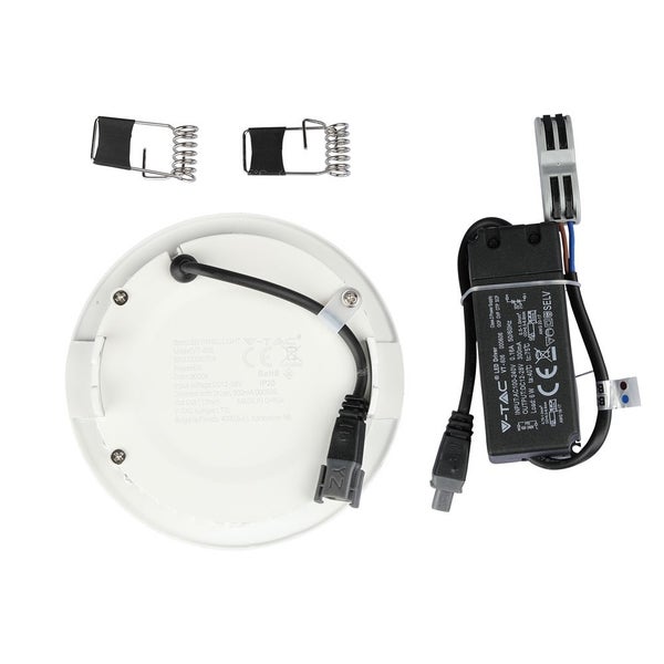 V-TAC LED-Panel mit Befestigungsklammern und LED-Treiber