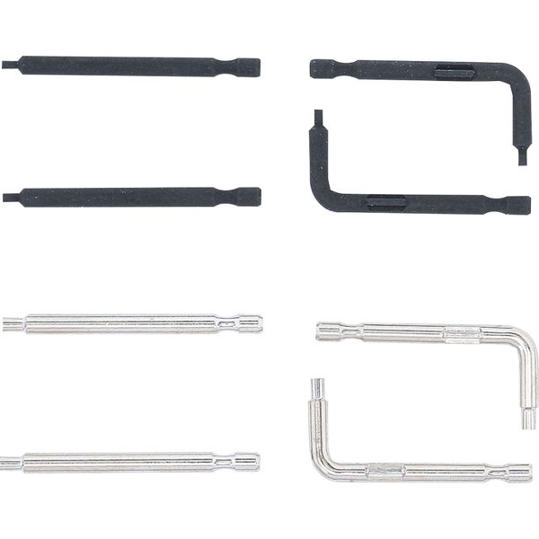 Torxschlüssel Set mit geraden und abgewinkelten Schlüsseln