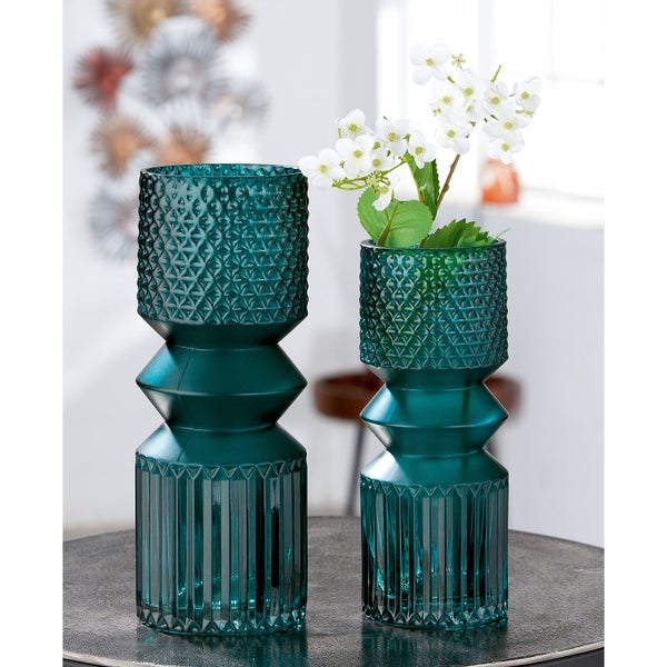 Vase GILDE Höhe 30 cm grün Glas
