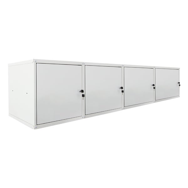 PROREGAL Mega Deal 4x Schließfachwürfel Cubic XL HxBxT 45 x 45 x 45 cm Grau
