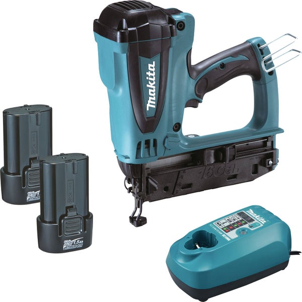 Makita Stauchkopfnagler mit zwei Akkus und Ladegerät