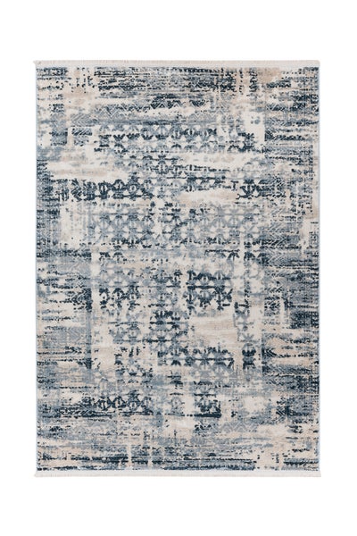 Kurzflor Teppich Calista Blau Vintage 120 x 170 cm