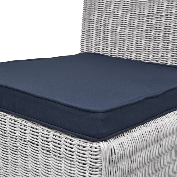 Beautissu Loft SK Stuhlkissen 45x40x5cm Dunkelblau (4tlg)