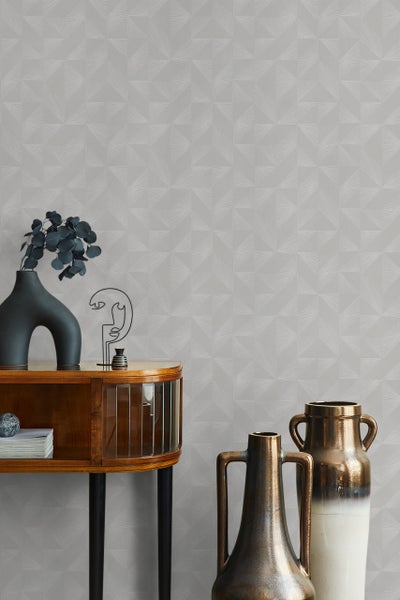 Tapete Grau Beige Pearl Grafisch Modern für Wohnzimmer Schlafzimmer Küche MADE IN GERMANY 10,05 x 0,53m
