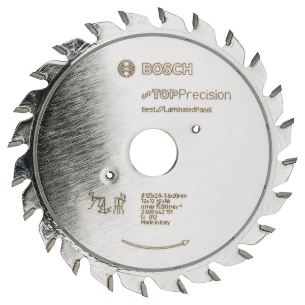 Bosch Vorritzblatt Top Precision Best for Laminated Panel, 125 x 20 x 2,8 - 3,6 mm -2608642131