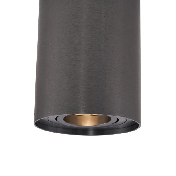 Moderner Einbaustrahler Gunmetal GU10 50mm schwenkbar - Rondoo Up