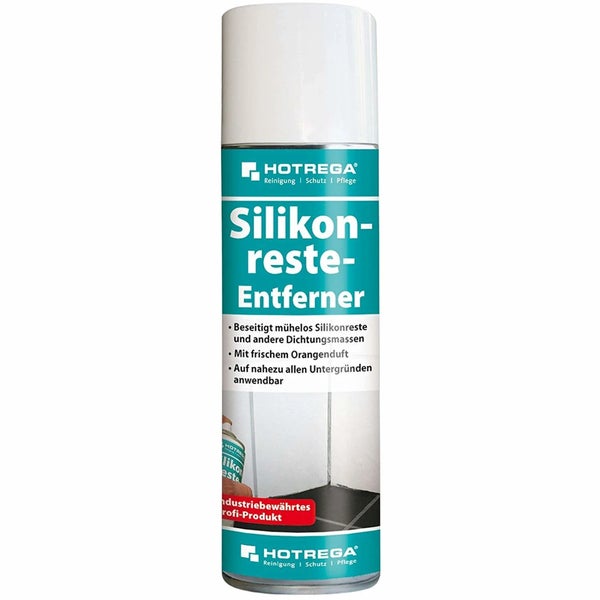 Hotrega Silikonreste Entferner Spray zur effektiven Beseitigung von Silikon und Dichtungsmassen auf verschiedenen Untergründen.