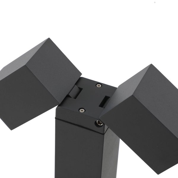 Lindby Außenleuchte Othil (spritzwassergeschützt (Modern) in Alu aus Aluminium (2 flammig, GU10) - Wegeleuchte Pollerleuchte Wegelampe Sockelleuchte