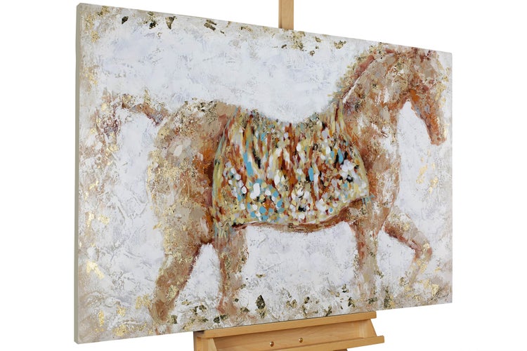 Handgemaltes Gemälde Acrylfarbe 120x80cm Beige