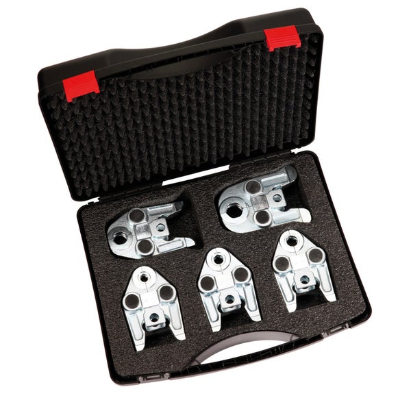 Pressbacken Set in einem schwarzen Werkzeugkoffer