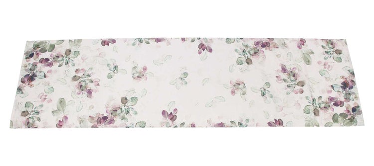 FRANK FLECHTWAREN | Tischläufer Purple Leaves, POLYESTER, 40 x 140 cm