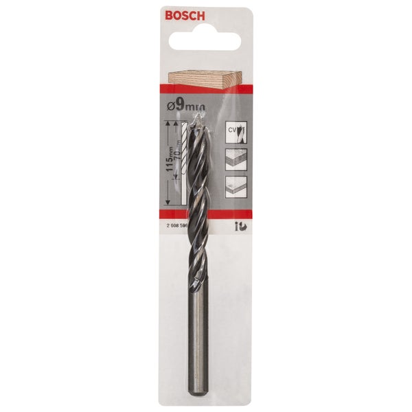 Bosch 1x Holzspiralbohrer Standard D= 9 - 2608596306