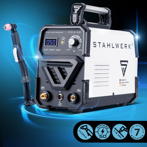 STAHLWERK Plasmaschneider CUT 50 ST IGBT mit 50 Ampere, bis 14mm Schneidleistung
