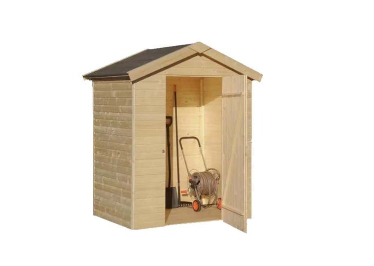 Alpholz Gerätehaus Arosa Gerätehaus aus Holz, Geräteschrank mit 16 mm Wandstärke Gartenhaus, Naturbelassen
