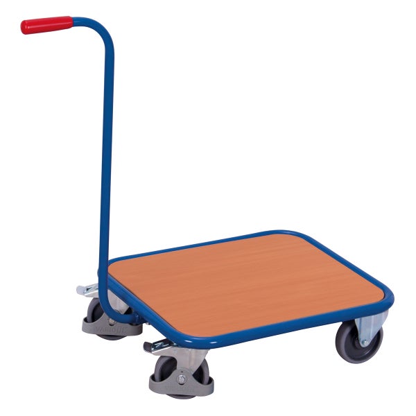 Transportroller mit Holzplatte und Griff