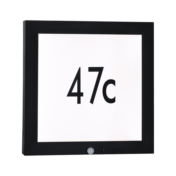 LED Außenpanel Board Dämmerungsgesteuerter Bewegungsmelder (IR) IP44 eckig 400x40mm 3000K 10W 870lm 230V Anthrazit Aluminium