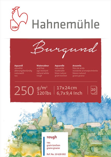 Hahnemühle Papier Burgund, 17 x 24 cm, 250 g/m²