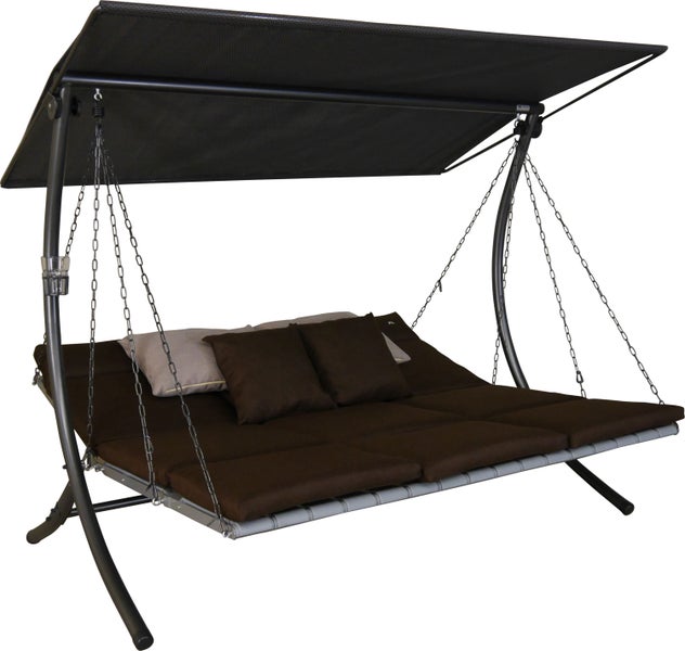 Gartenschaukel mit Sonnendach und Getränkehalter