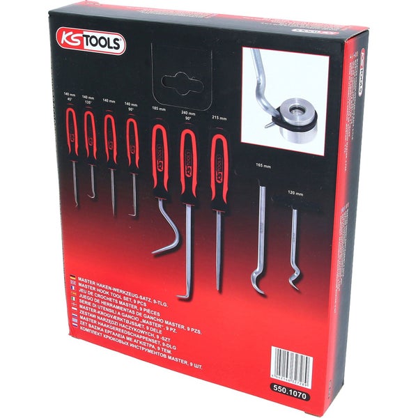 KS TOOLS Master Haken-Werkzeug-Satz 9tlg. - 550.1070