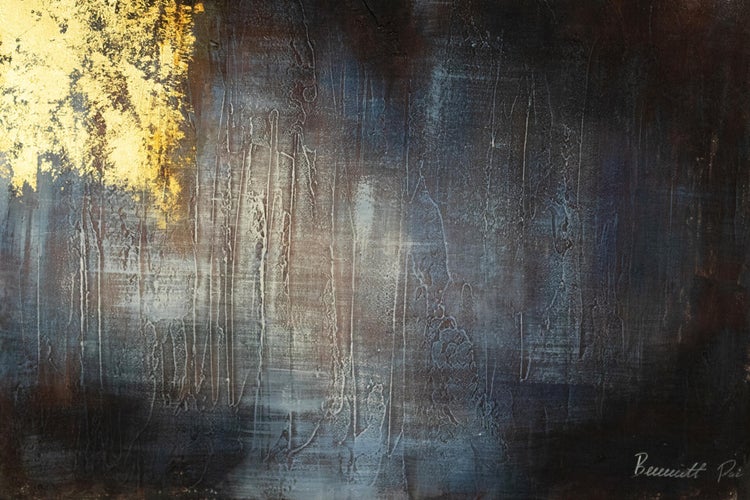 Handgemaltes Gemälde Acrylfarbe 80x120cm Blau