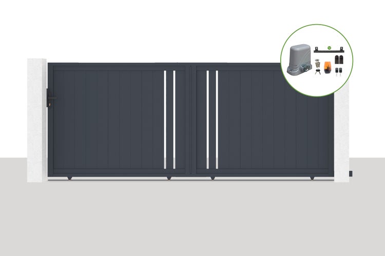 Elektrisches Schiebetor 4x1,6m GIONA + TANKER C600 Motorisierung