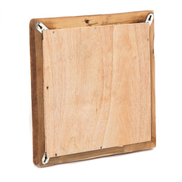 Wandspiegel India Teakholz, 50x50 cm naturfarben