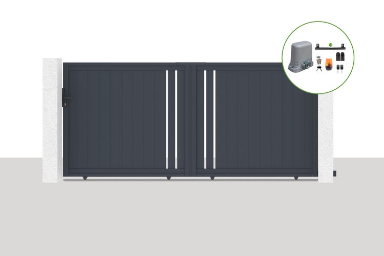 Elektrisches Schiebetor 3,5x1,6m GIONA + TANKER C600 Motorisierung