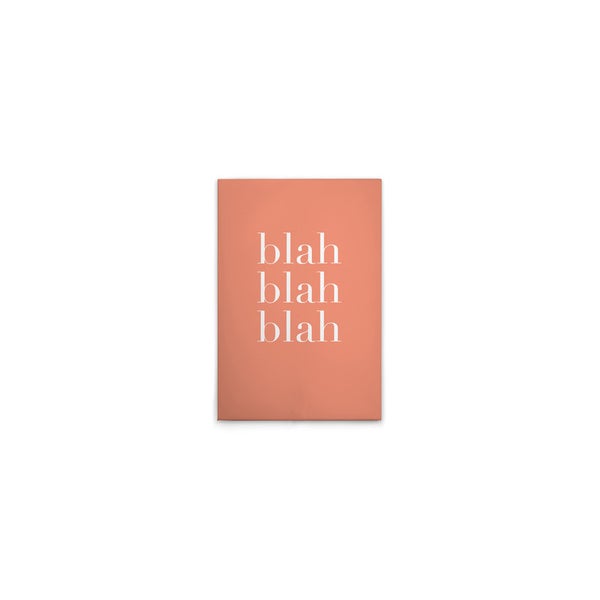 Notizbuch mit der Aufschrift 'Blah Blah Blah'