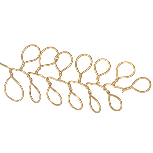 Dekordraht in Zweigform mit kleinen Schlaufen, Gold