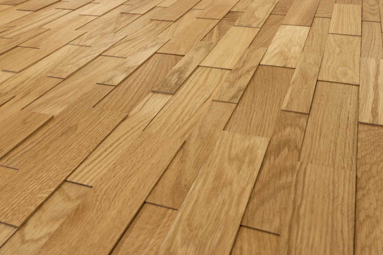Verlegtes Parkett aus Holz