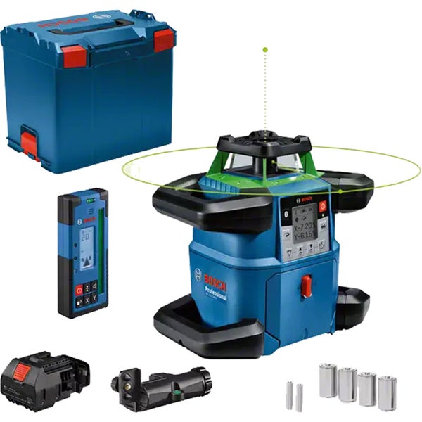Bosch Logo Rotationslaser Set mit Zubehör und Transportkoffer