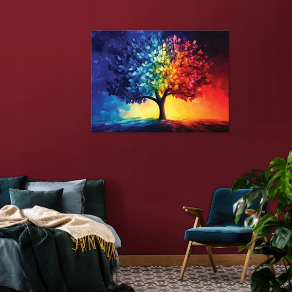 Leinwandbild Abstrakt Baum Modern Bilder 60x40 cm